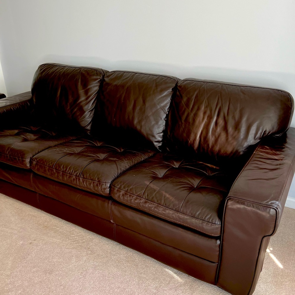 Chocolate Leather Couches